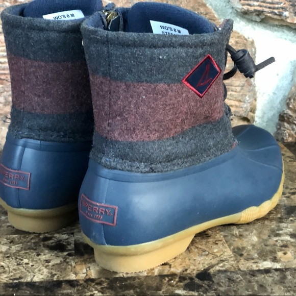 Sperry Women's Saltwater Varsity Stripe Booties - Picture 4 of 10